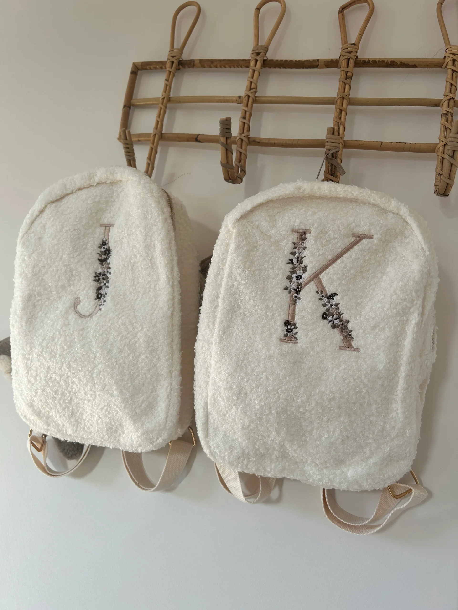 Initialen Teddy Rugzak licht beige - Afbeelding 6