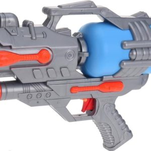 1x Waterpistolen/waterpistool oranje/blauw van 46 cm met pomp kinderspeelgoed – waterspeelgoed van kunststof – waterpistolen met pomp