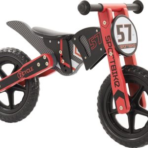 2Cycle Motor Loopfiets – Hout – Rood