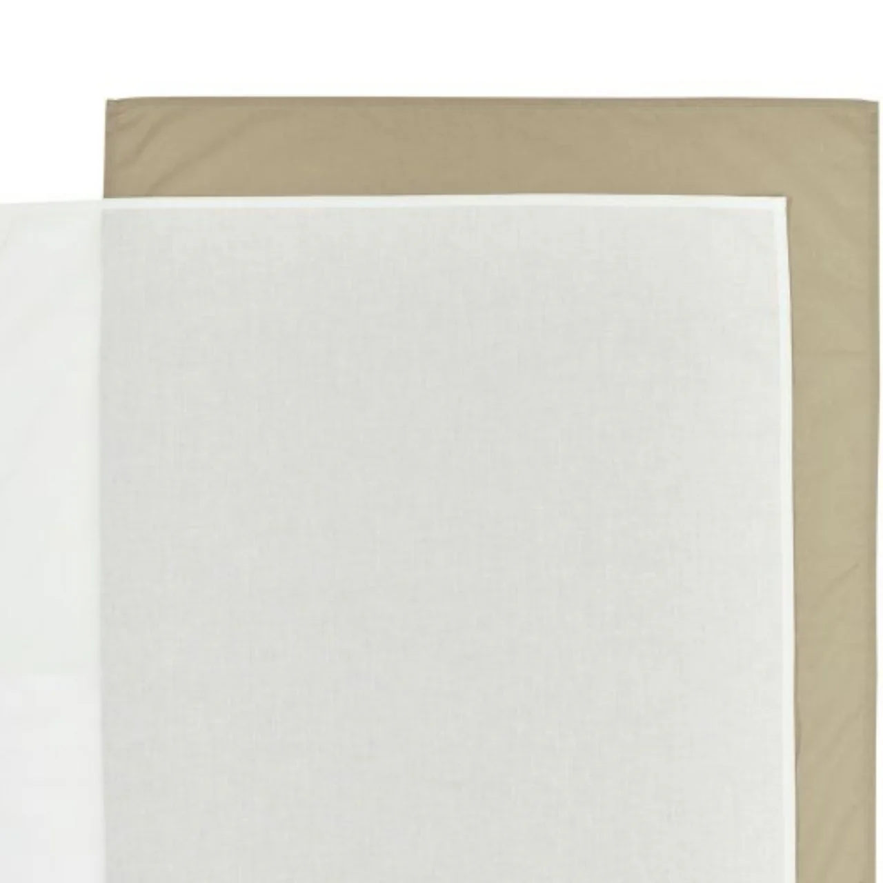 Ledikantlakens 2-pack offwhite/taupe - Afbeelding 3