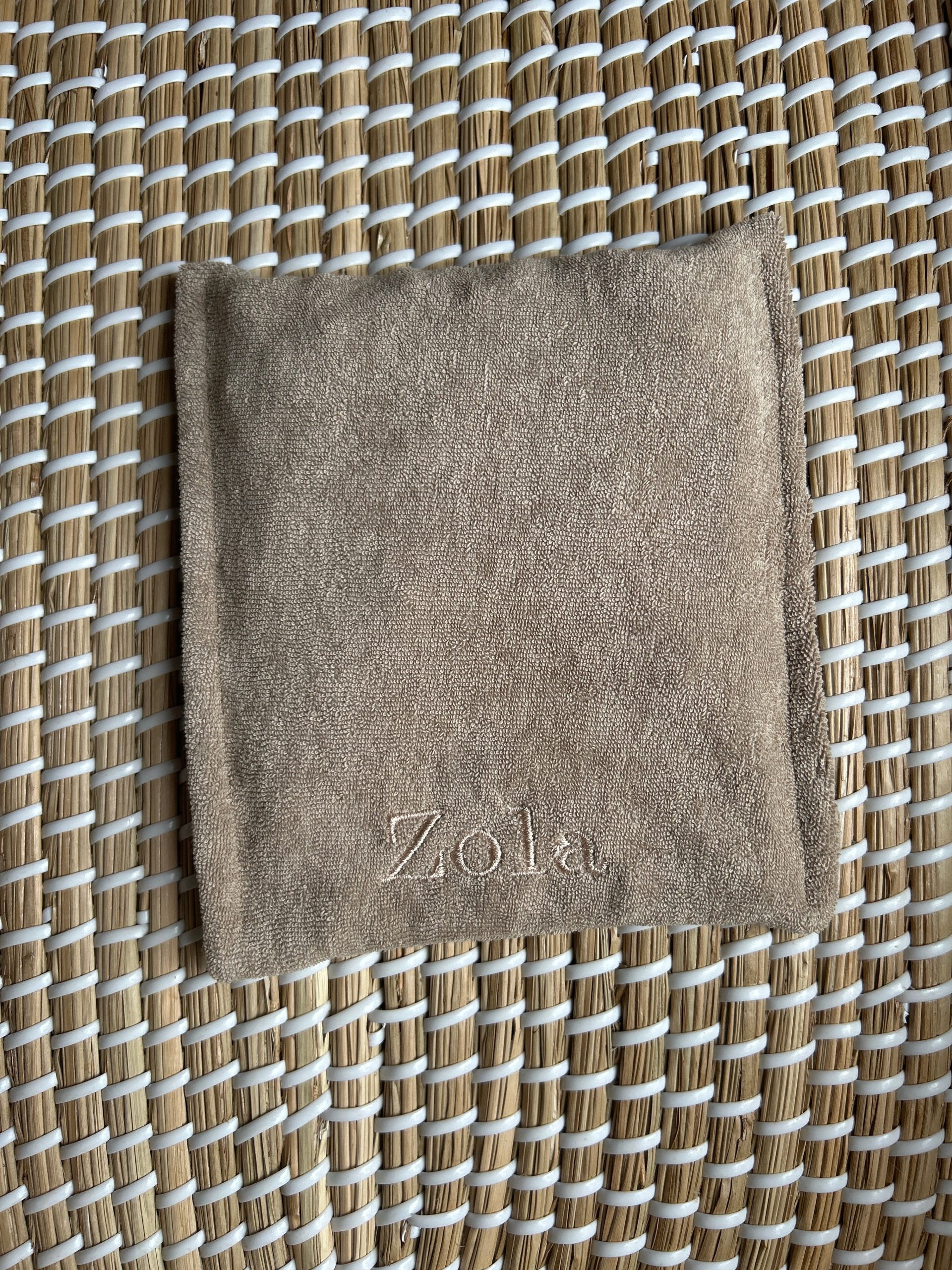 Sensorisch zakje kersenpitten stretch badstof taupe - Afbeelding 3