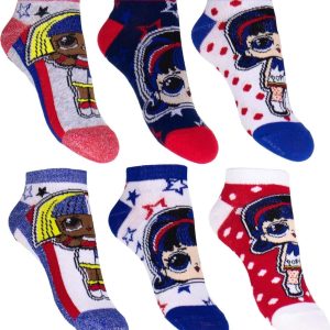 6 pack LOL Surprise enkel sokken: maat 23/26