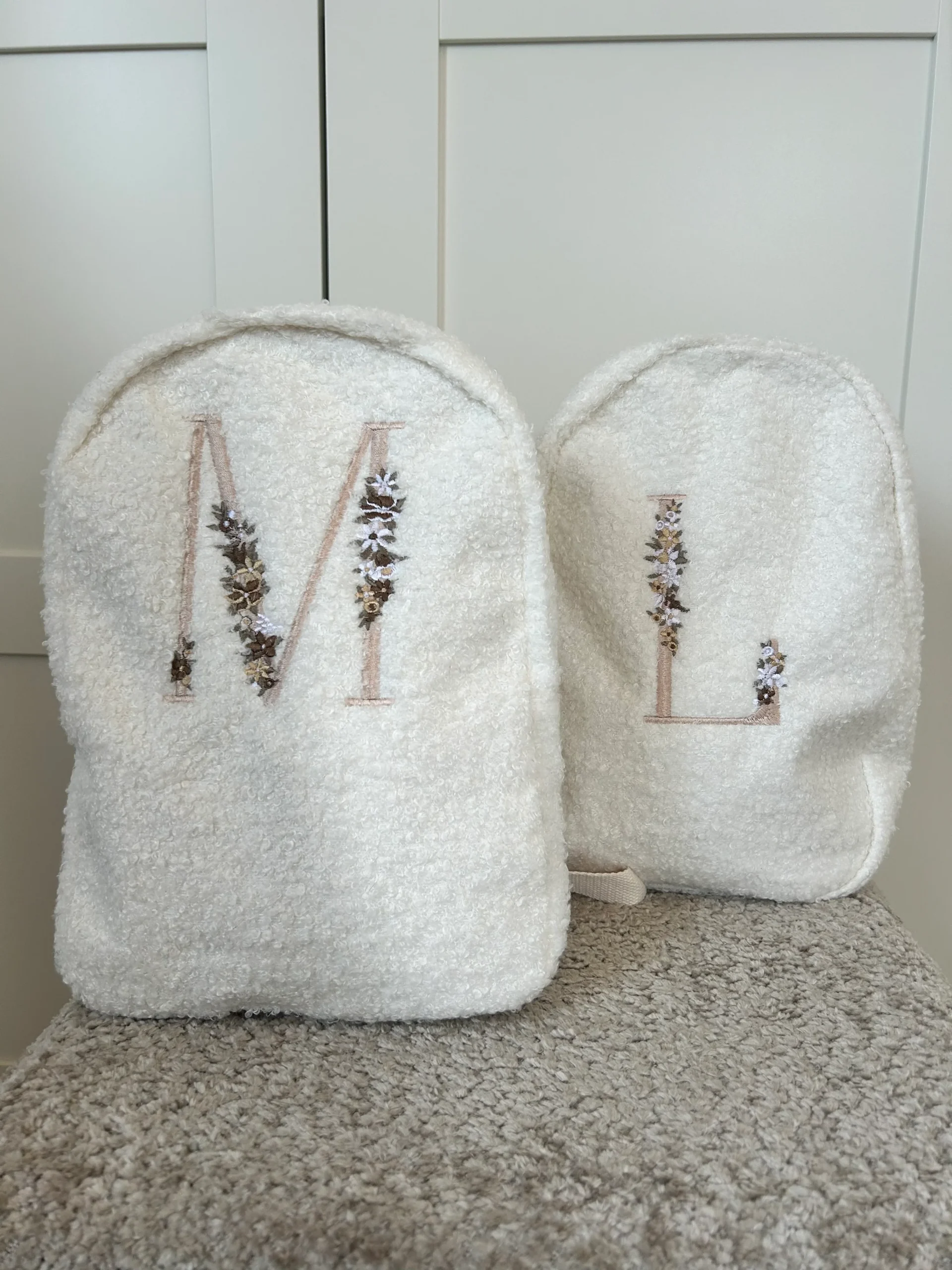 Initialen Teddy Rugzak licht beige - Afbeelding 5