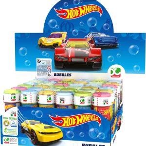 6x Hot Wheels race autos bellenblaas flesjes met spelletje 60 ml voor kinderen – Uitdeelspeelgoed – Grabbelton speelgoed