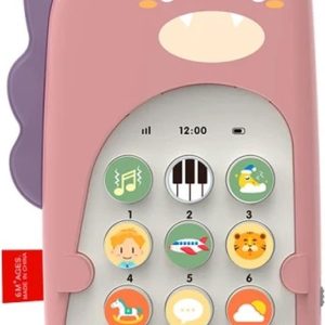 Babycure Dancing dinosaur | Pink Dino | Babytelefoon | Speelgoed telefoon met bijtring!