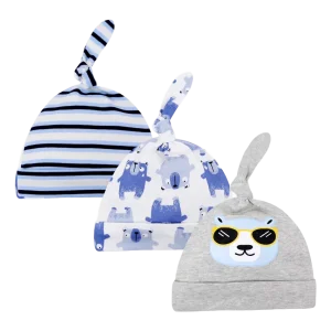 Babymuts set – Beren blauw