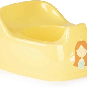 Baby/peuter plaspotje/wc potje geel met willekeurige afbeelding op sticker 27 cm – Zindelijkheidstraining – Babypotje