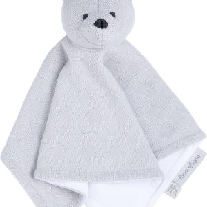 Baby’s Only Gebreid baby knuffeldoekje – tutteldoekje beer Reef – Dusty Grey – 100% ecologisch katoen – Baby cadeau