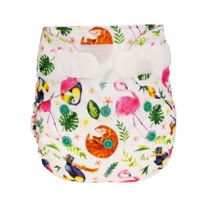 Blümchen 2in1 Eco overbroekje – Flamingo
