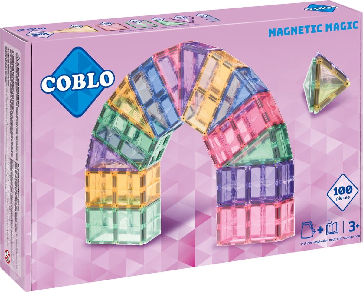 Coblo Pastel – 100 stuks – Magnetisch speelgoed – Montessori speelgoed – Speelgoed 3,4,5,6,7,8,9 jaar - Afbeelding 2