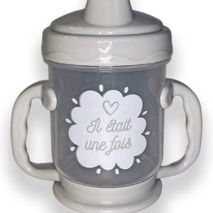 Drinkbeker Grijs Peuter – Anti Lek Beker – Drinkbeker baby – Sippy Cup – Kinder Tuitbeker – Tom & Zoe