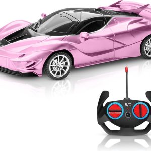 Jotechs – RC Auto – Race Speelgoedauto Roze – RC Auto – Geschikt Voor Kinderen Vanaf 3 Jaar – Nieuw Model 2023