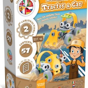 Mechanics Kit Tractor & Car – Made in Portugal – Construction Toy (7 languages) – Mechaniekset Tractor & Auto – Constructiespeelgoed (7 talen) – experimenteerdozen – leerzame spellen – breinbrekers – educatieve speelgoed