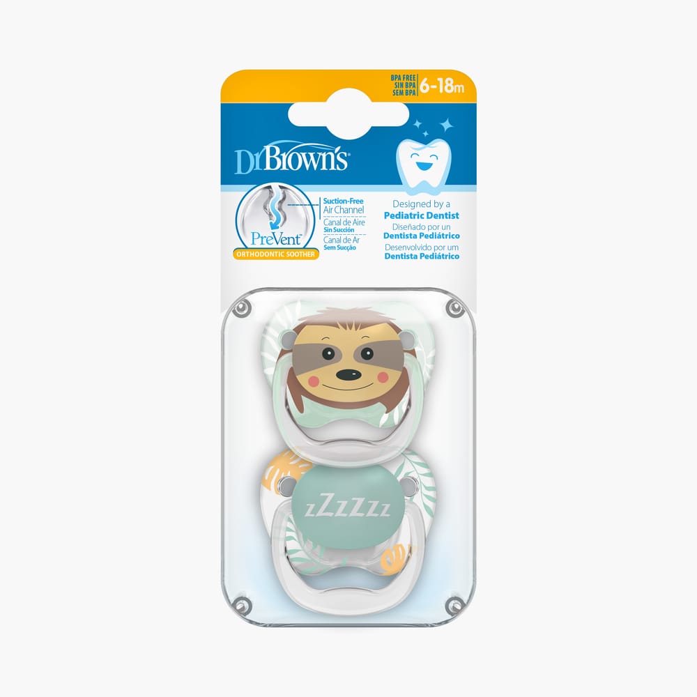 Dr. Brown’s Fopspeen 2-pack animal faces fase 2 - Afbeelding 3