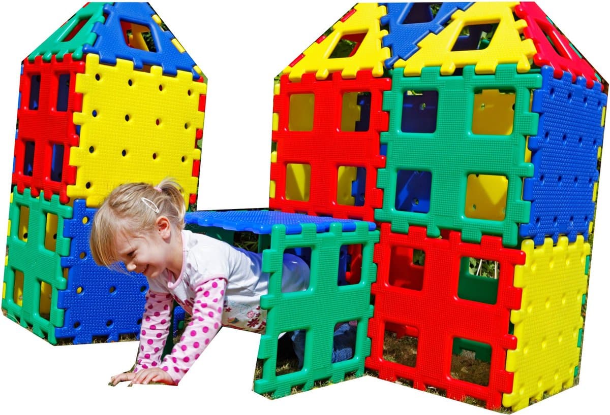 Polydron – 24 delig – set 2 – speelgoed voor binnen en buiten – lichtgewicht – klikt makkelijk in elkaar – kinderopvang – basisscholen