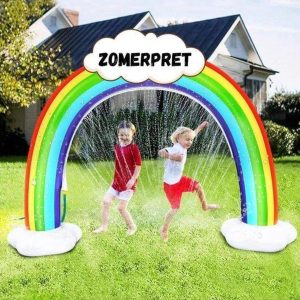 Regenboog Watersproeier – Waterspeelgoed voor kinderen – Waterpret Speelgoed Buiten (Aan te sluiten op een tuinslang)