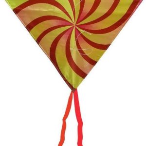 Rhombus junior diamond vlieger geel voor kinderen 65 x 65 cm – Kindervlieger – Strandspeelgoed – Buitenspeelgoed