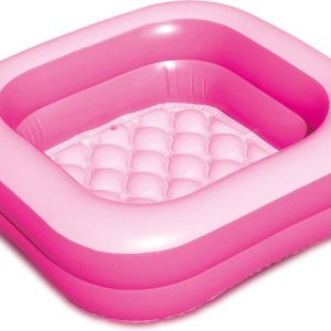 Roze opblaasbaar zwembad babybadje 86 x 86 x 25 cm speelgoed – Douchecabine badje – Buitenspeelgoed voor kinderen
