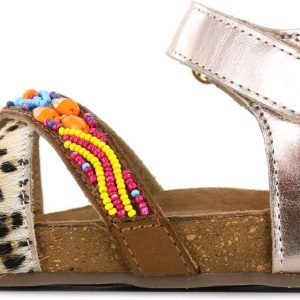 Sandalen | Meisjes | Light gold beads | Leer | Shoesme | Maat 26
