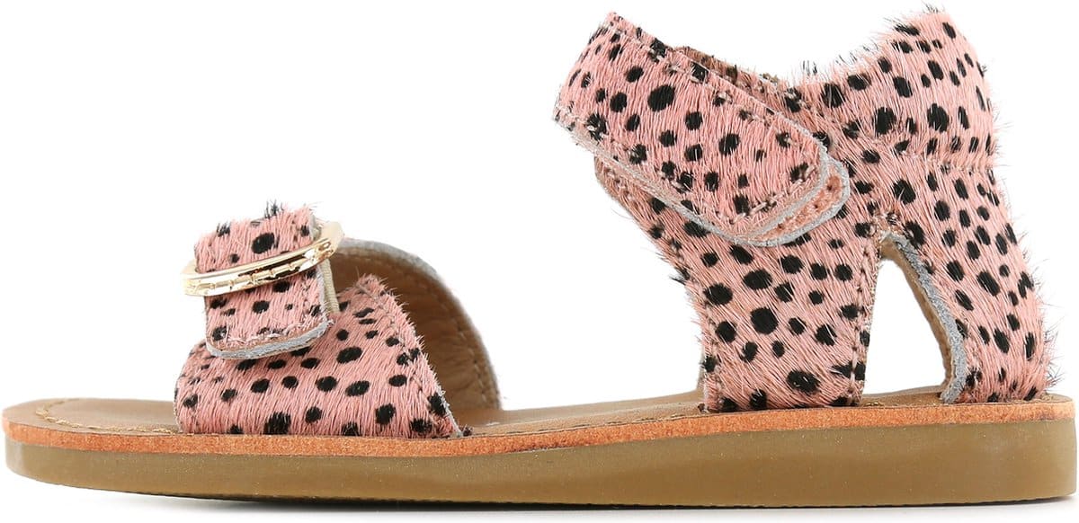 Sandalen | Meisjes | Pink Black Dots | Leer | Shoesme | Maat 22 - Afbeelding 2