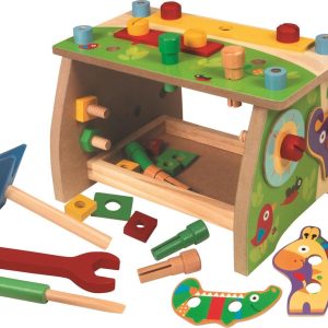 Speelgoed Houten Werkbank – met Gereedschap