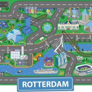 Speelkleed Rotterdam City-Play – Autokleed – Verkeerskleed – Speelmat Rotterdam