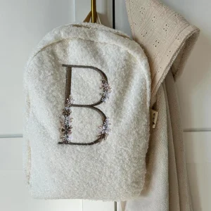 Initialen Teddy Rugzak licht beige
